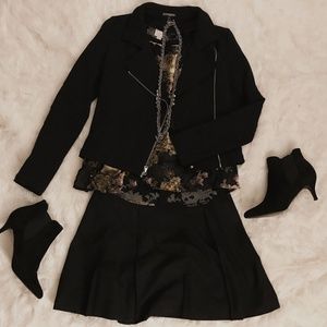 EXPRESS Long Sleeve Knit Moto Blazer